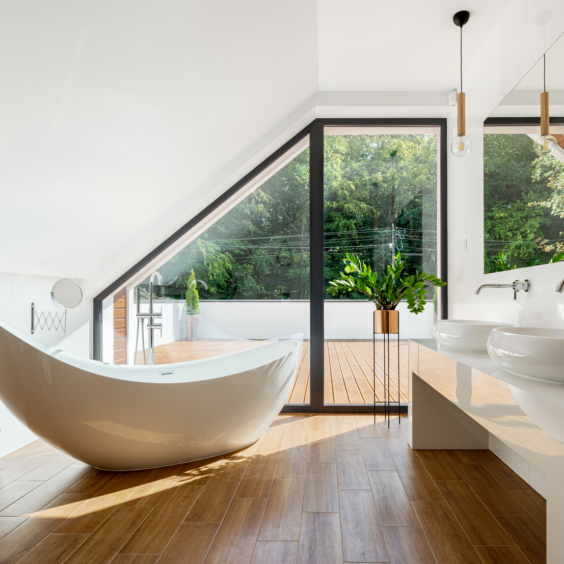 Exclusive attic bathroom